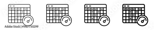 Performance Heatmap  Icon Set Different Style Collection
