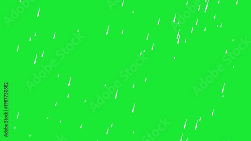 video of heavy rain in a diagonal direction on green screen