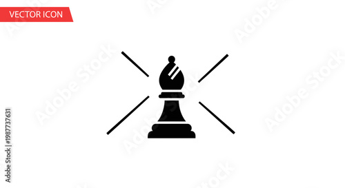 Black chess knight piece icon symbol.