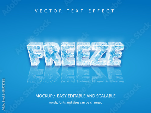 freeze text effect