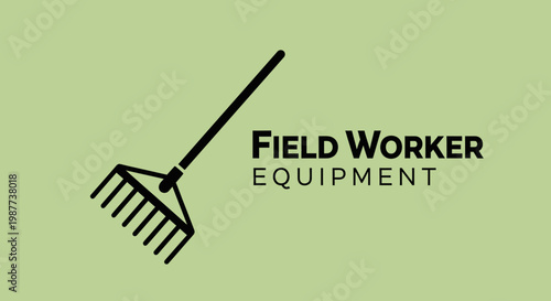 Rake for field worker equipment use.