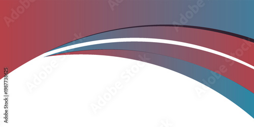 Abstract Corporate Background with Elegant Layered Red and Blue Gradient Waves