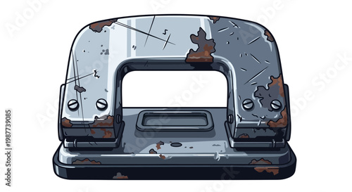 Rusted Metal Hole Puncher Office Tool