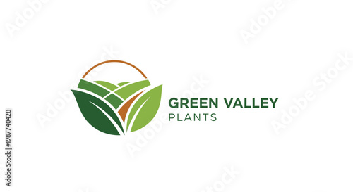 Green Valley Plants Logo Design 1.