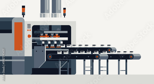 Industrial machine conveyor belt system.
