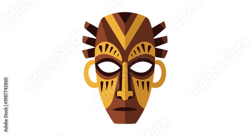Traditional African Tribal Face Mask Design.