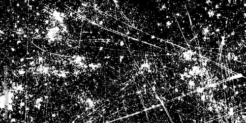 abstract black and white scratch grunge dust texture with distressed particles rough noise overlay and gritty monochrome vector illustration design