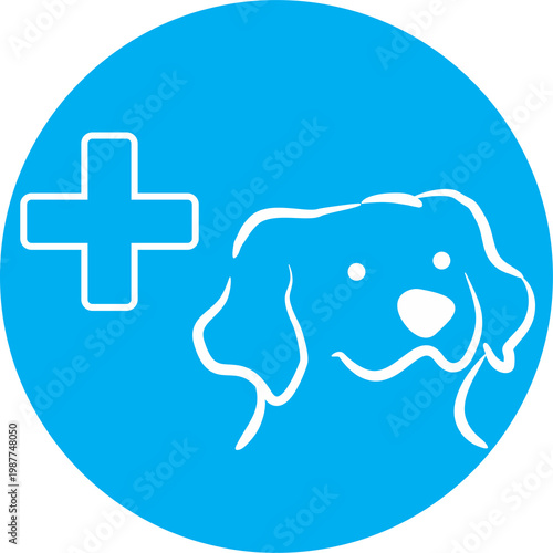 Pet clinic logo design dog icon