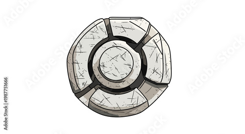 Futuristic abstract geometric object