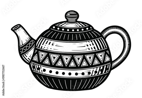 Illustration of a spinning traditional wooden dreidel, a jewish gambling game.