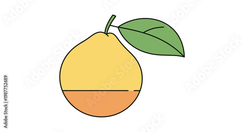 Fresh orange fruit with green leaf 1.