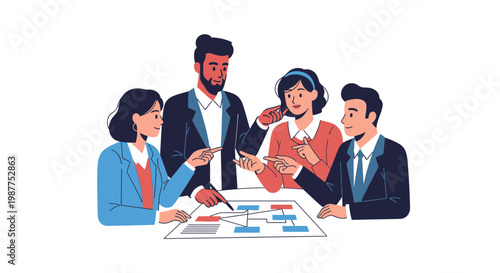 Business people discussing at a table.