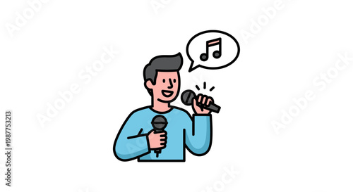 Man singing into a microphone 1.