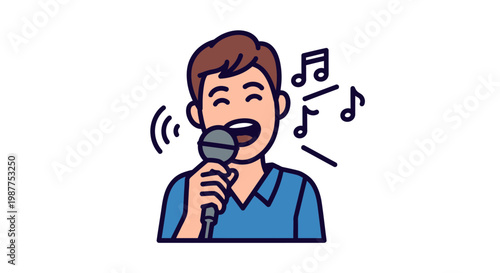 Man singing into a microphone.