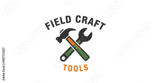 Tools logo with hammer and wrench.
