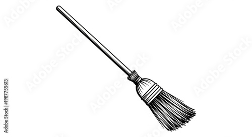 broom isolated on white