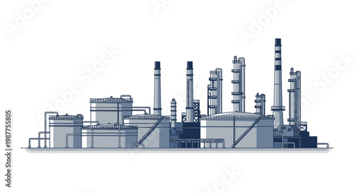 Industrial Factory Plant Facility Structure.