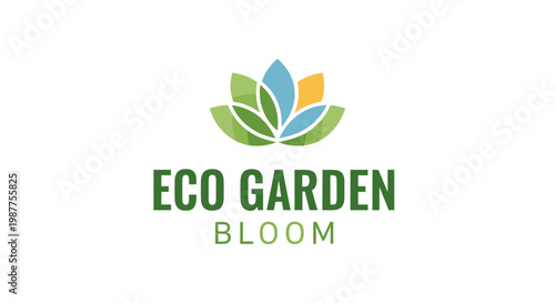 Eco Garden Bloom Logo Design.