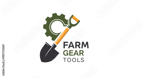 Farm Gear Tools Logo Illustration.