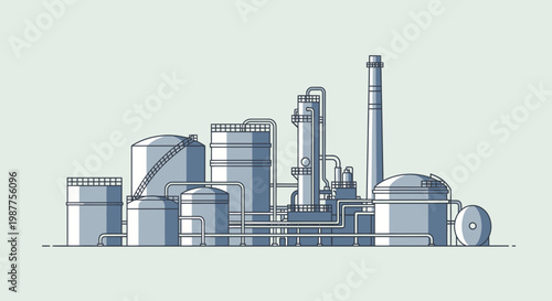 Industrial factory plant facility structure 1.
