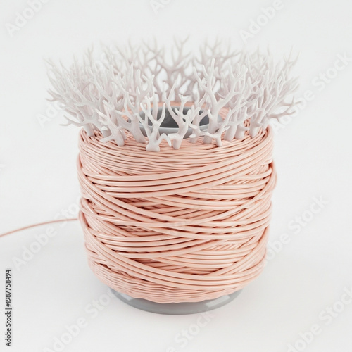 Smooth Abstract Chain Link Minimal 3D Shape