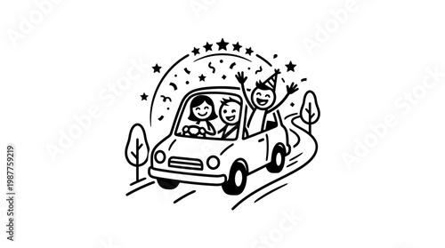 Joyful Car Ride Celebration
