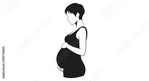 pregnant woman silhouette