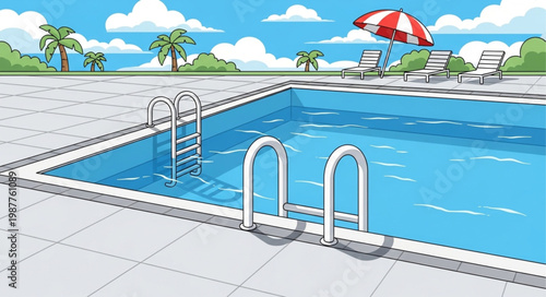 swimming pool in hotel