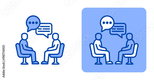 One-On-One icon, with contrast background.