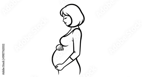 pregnant woman silhouette