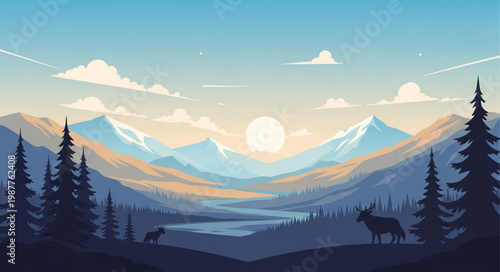 mountain landscape in winter