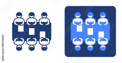 Board Meeting icon, with contrast background.