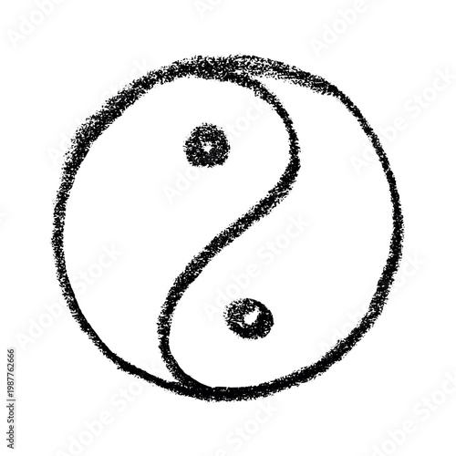 Hand drawn yin yang symbol Zen and Tao Harmony and balance Black and white yin and yang sign Taichi, Taoism, Buddhism, Japan, Chinese, Asian, yoga, meditation, karma, peace, dualism