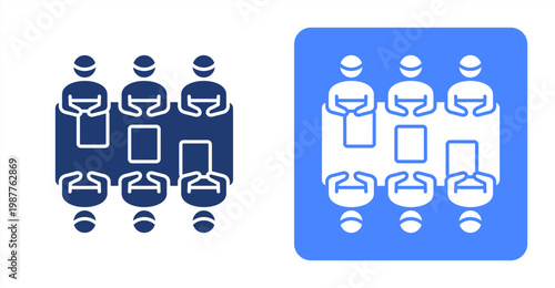 Board Meeting icon, with contrast background.