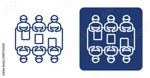 Board Meeting icon, with contrast background.