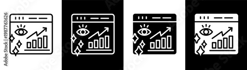 impression white icon set design