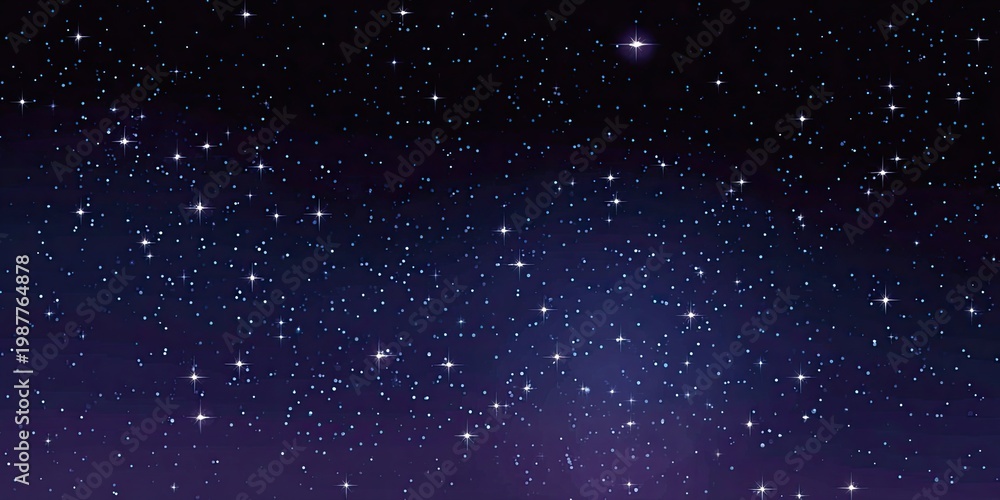 Fototapeta premium Night Sky Full of Stars Shining in the Dark Space