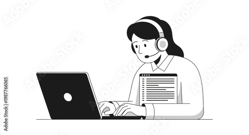 A diligent remote worker, focused on their laptop, typing productively from a home office