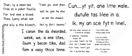 Funny quotes set with bold black line art panels and witty text on pristine white background featuring humor, typography, satire with minimalism and contrast