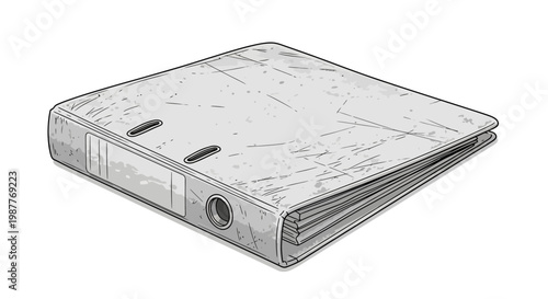 Closed Ring Binder Folder with Metal Reinforcements