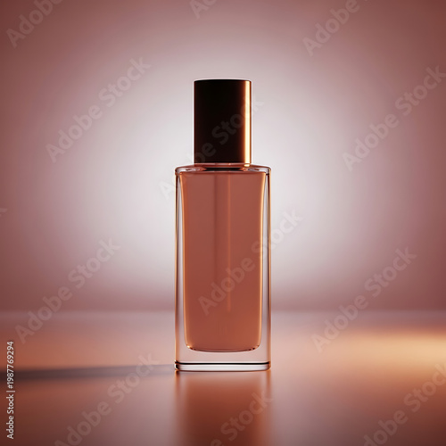 Glass perfume bottle mockup for luxury cosmetic branding