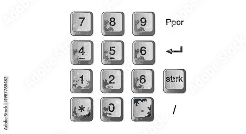 Numeric Keypad, Computer Keyboard Keys, Data Entry, Calculator Keys