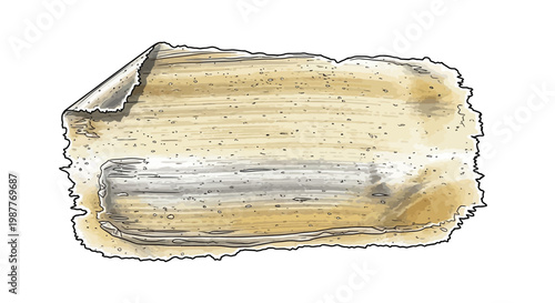 Torn Paper Texture Background with Folded Corner