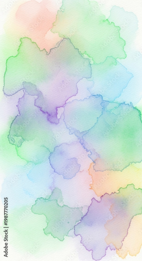 Obraz premium Abstract Watercolor Painting with Pastel Colors and Soft Blends.