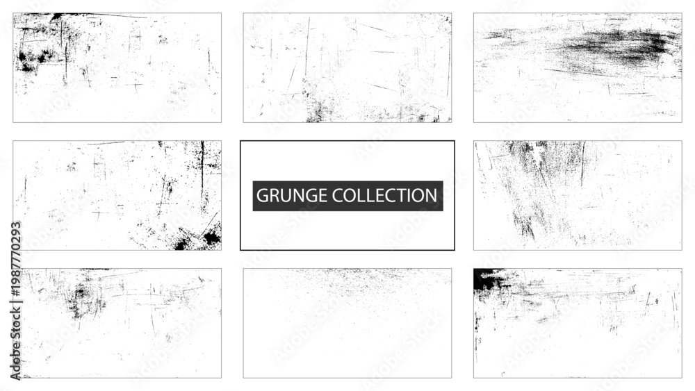 Obraz premium Set of eight subtle noise and grain backgrounds for overlay use