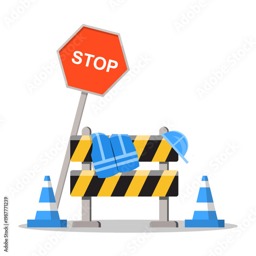 Website under construction technical difficulties flat illustration,Website Under Construction Page Banner.