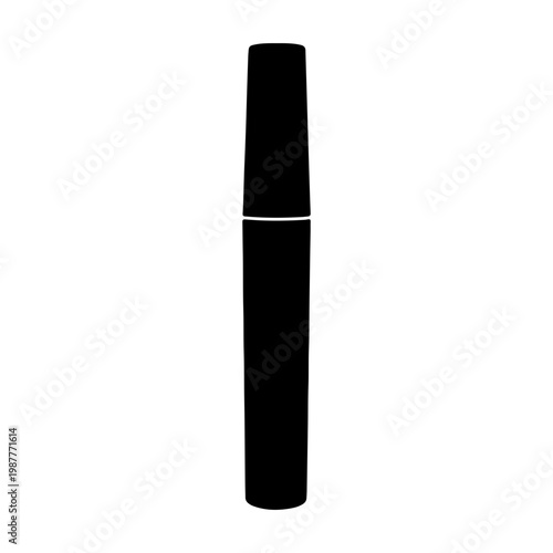 Cosmetic concealer tube with slim cylindrical shape beauty product design Vector illustration