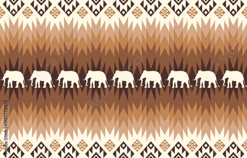 Seamless elephant pattern vector in simple cartoon style, ideal for kids fabric, nursery wallpaper, souvenir design, and textile prints. drew this by myself, It's not AI generate