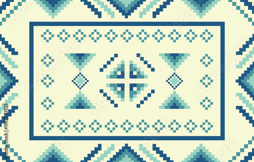 Retro seamless pixel pattern vector with geometric 8-bit design, suitable for digital backgrounds, textile prints, and retro game-inspired products. drew this by myself, It's not AI generate
