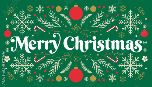 Christmas, Merry Christmas, Holiday, Winter, Greeting, Vector Illustration